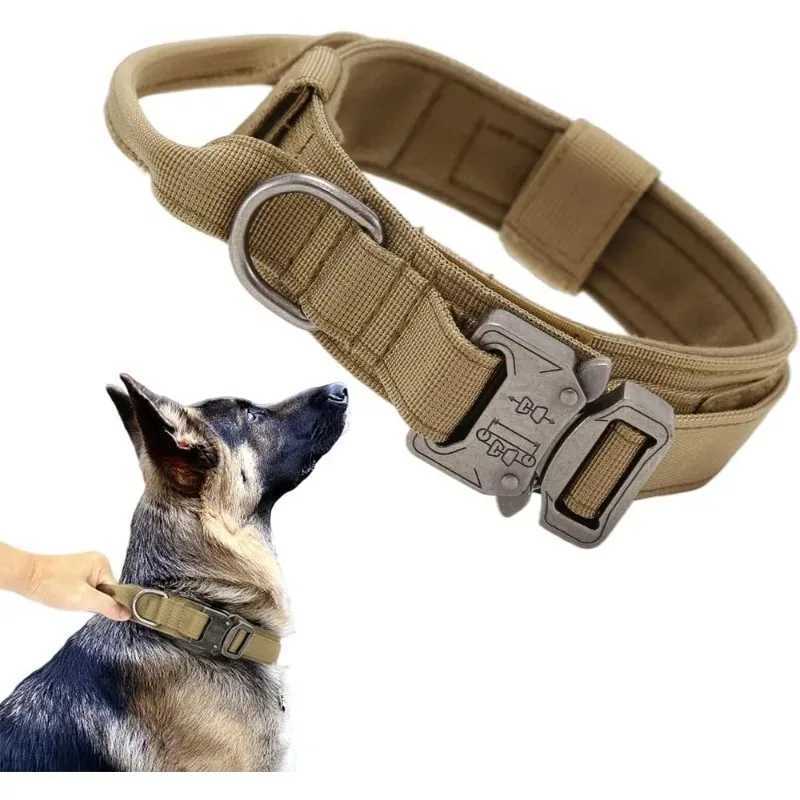 Tactical Dog Durable Collar Nylon Collar For Medium Large Dog Adjustable Explosion-proof Pet Collar Dog Accessories Pet Supplies M241228