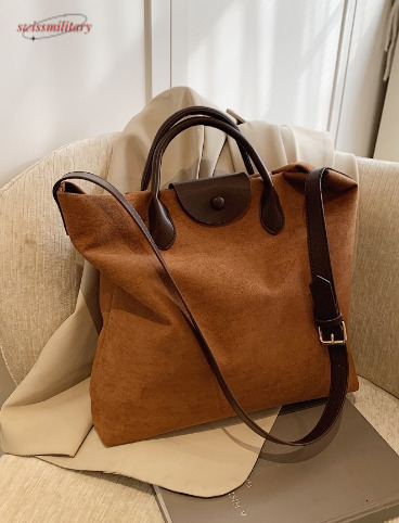 New cross-border retro handbag for women, commuter bag, high-end feel, large capacity tote bag, fashionable casual crossbody bag swissmilitary