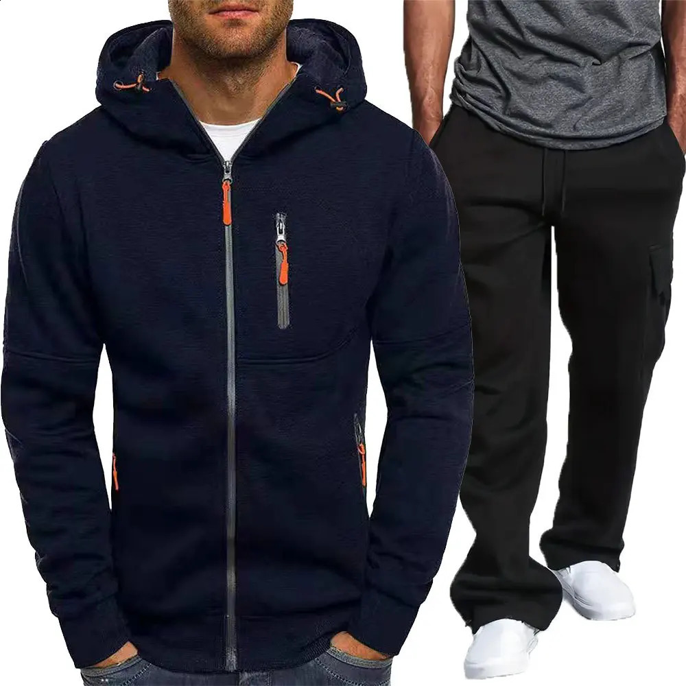 Autumn/Winter Sports Fitness Jacket Casual arm zipper sweatshirt Fashion trend Everyday mens suit 241227