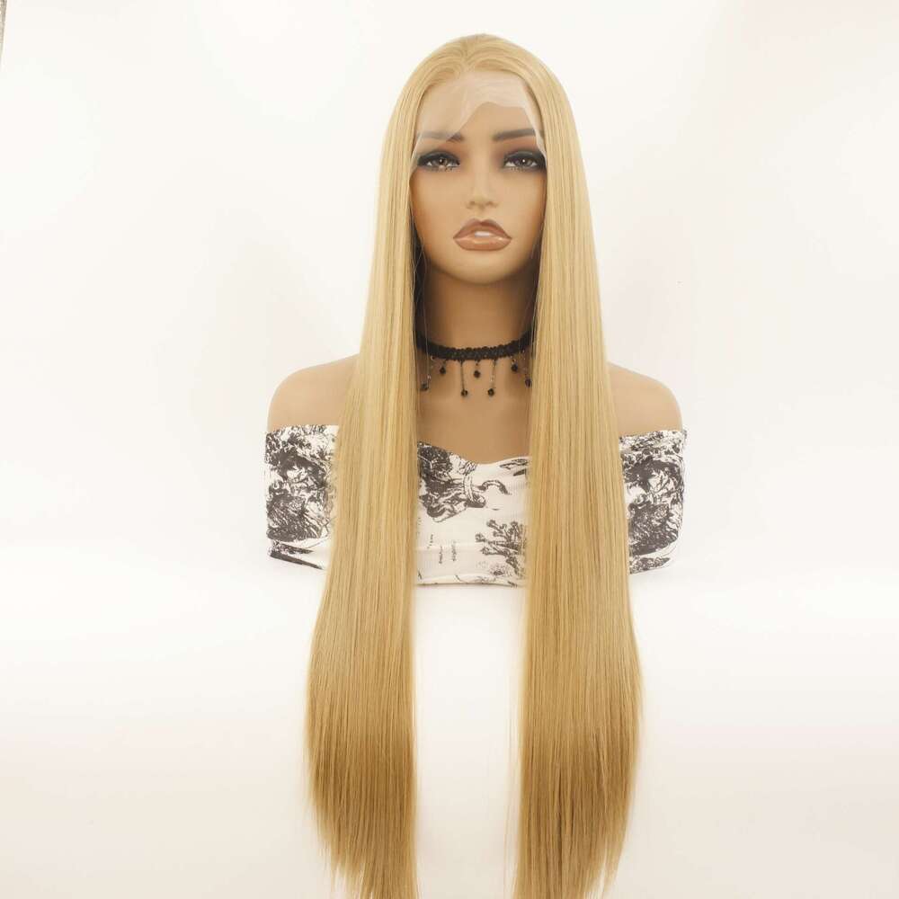 13 * 4 Wine Red Front Synthetic Hair Pre Pulled Lace Forehead Wig Strap Baby Kq2 Kq2