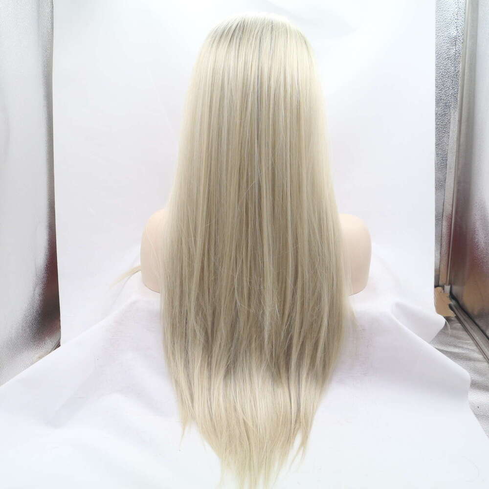 Synthetic Front Lace Wig With Gradient Long Straight Hair Kq2 Kq2