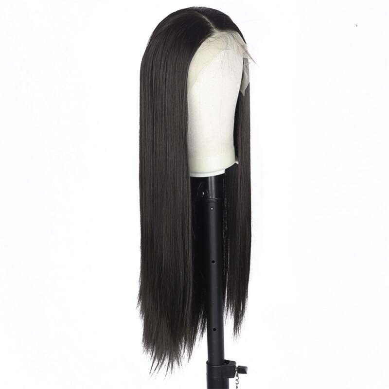 Female 13 * 4 Front Long Straight Synthetic Headband Lace Wig Kq2 Kq2