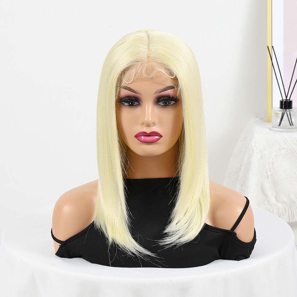 New Gold Split Long Hair With Front Lace Straight Brazilian Wig Kq2 Kq2