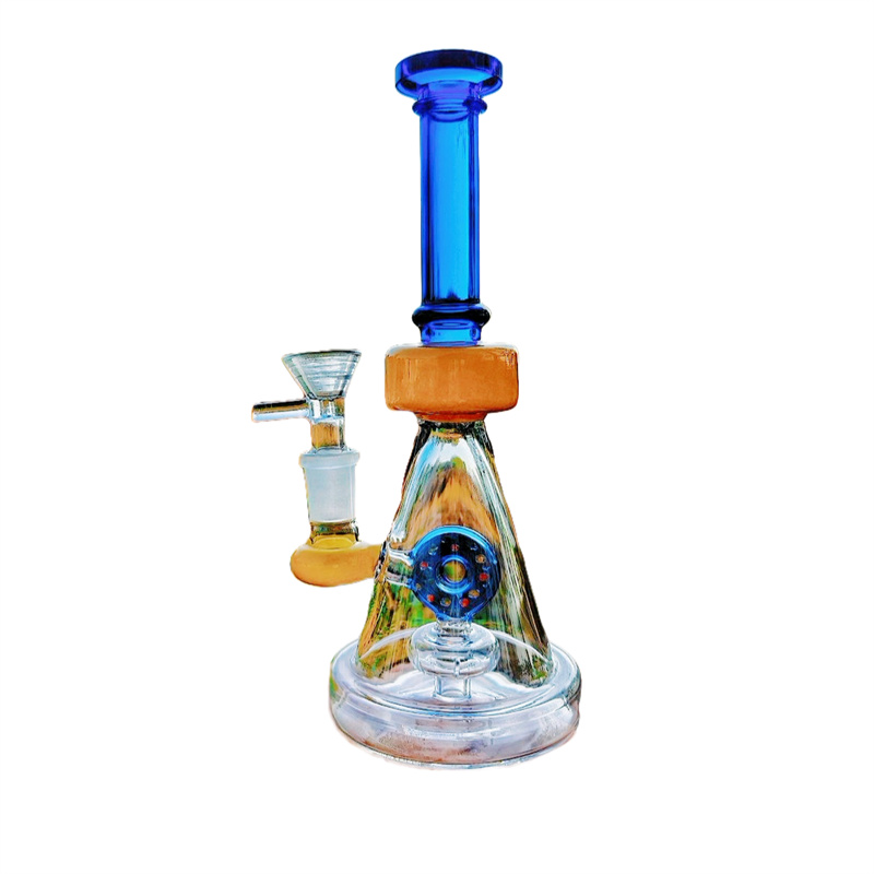 New Year's donut bong hookah 8 inch multi-color glass water portable filter hookah water pipe smoking set