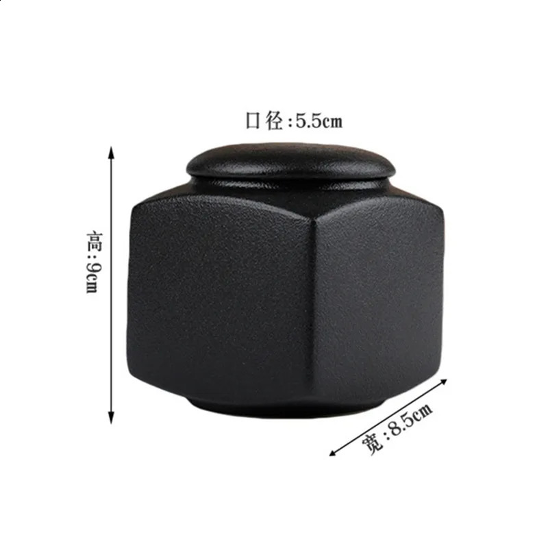 Black/White Funeral Ashes Jar Urn For Human Cremation Pet Ashes Holder Ceramic Keepsake Pal Ashes Urns Casket Seal Storage Jar 241225