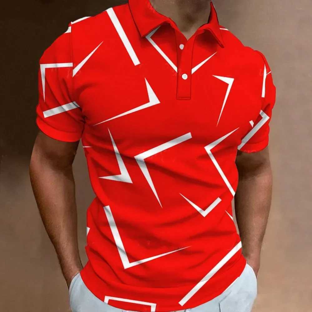 New Fashion Mens shirt Shirt 3D Thin Line Stripe T-Shirt Top Summer Short Sleeve Colorful Pattern Tee Casual Male Clothes X241228