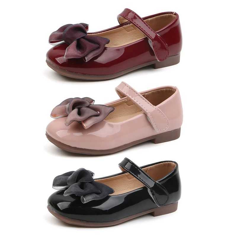 Spring and summer girls fashion sled princess shoes bow flat shoes W241228