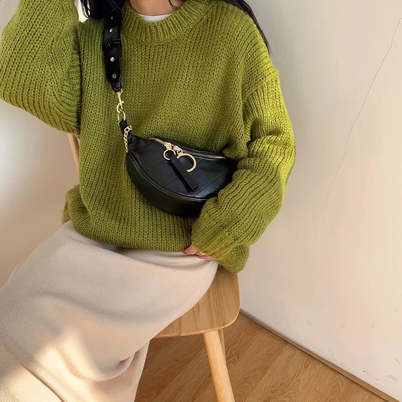 Internet celebrities daily waist bags ins chest oneshoulder crossbody fashion casual chain 241227