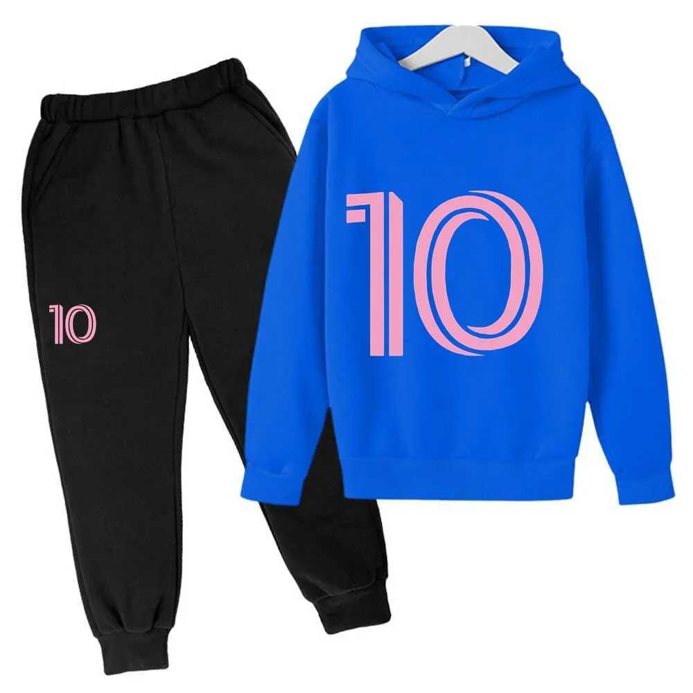 4-14 years old childrens latest hoodie set Childrens cotton autumn spring long-sleeved sweatshirt and pants 2 sets of clothing X241228