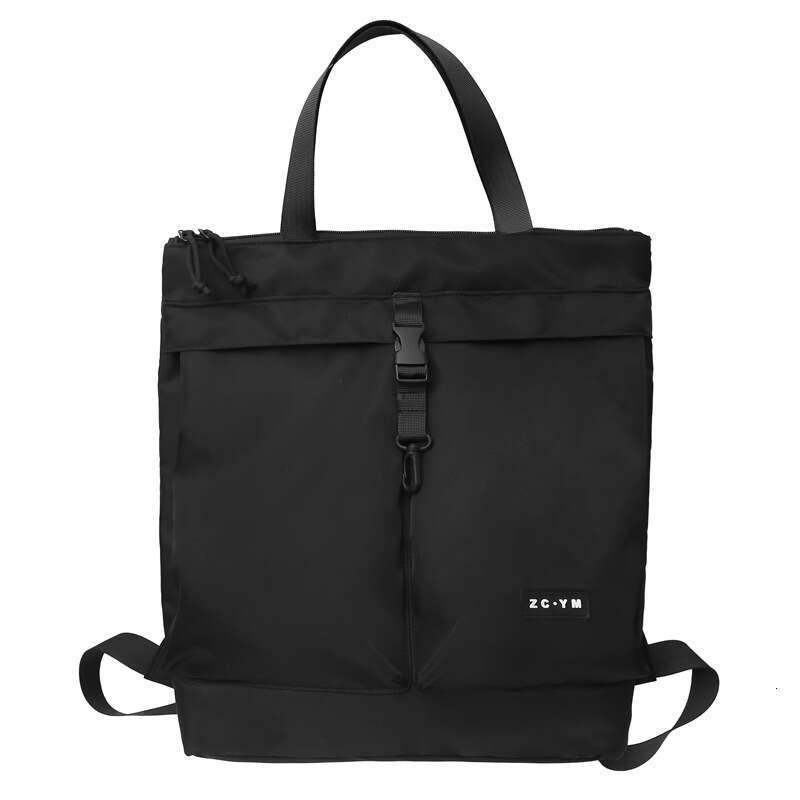 Backpack For Men And Women's Commuting Handbag, Solid Color Casual Single Shoulder Tote Bag, Large Capacity Waterproof Nylon Backpack, Trendy