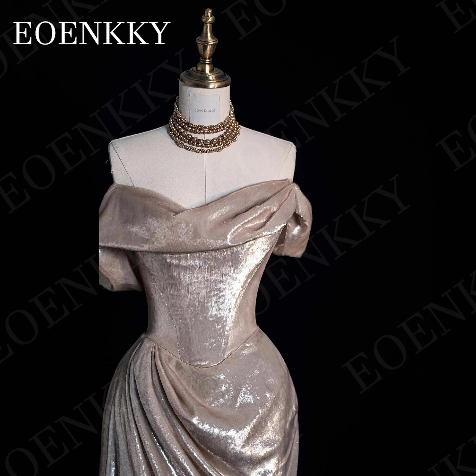 Saudi Arabia Off Shoulder Evening Dress Women Elegant Off The Shoulder Pleats Celebrity Party Dresses Sweep Train 241223