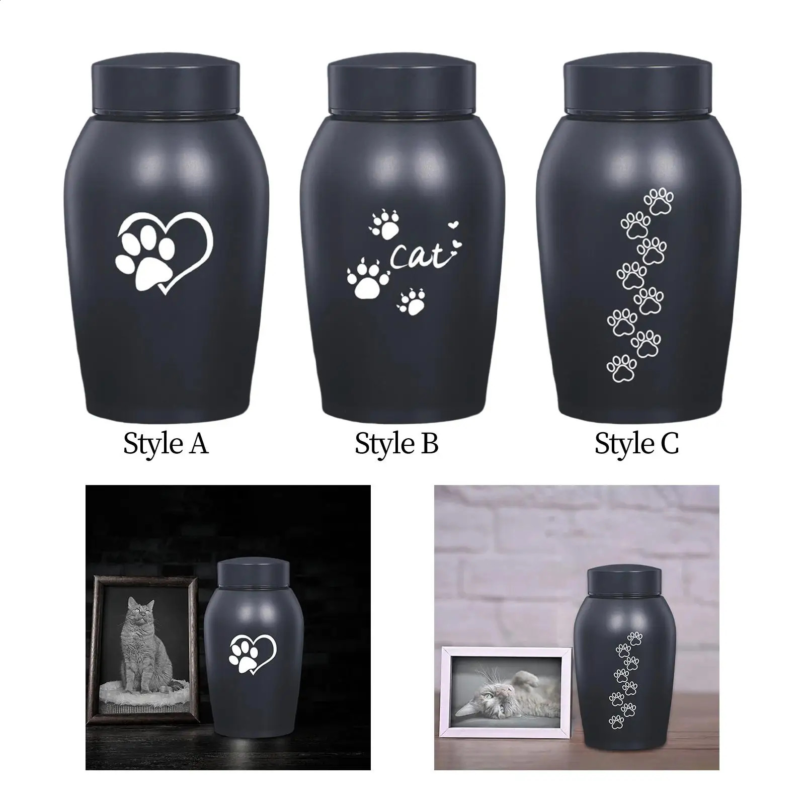 Dog Cat Ashes Funeral Cremation Urn Remembrance Gift Retain Memories Pet Burial Durable Stainless Steel Pet Urn Premium Urn 241225