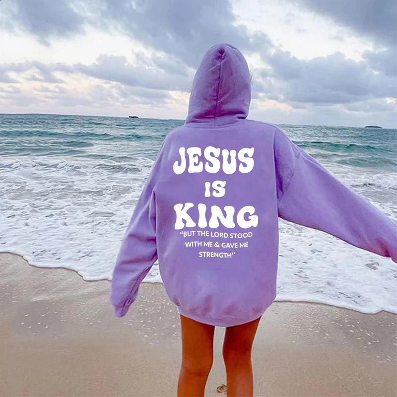 Jesus Christian Hoodie Fashion Letter Print Sweats Harajuku Coat Sweatshirt Gym Pullovers Clothing 241227