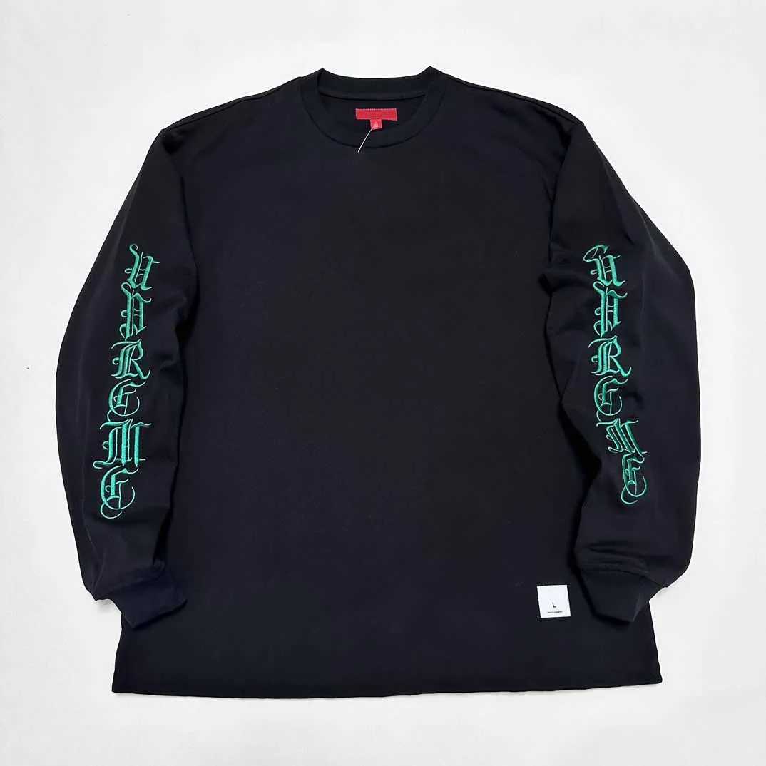 FW24 Old British Embroidered Womens L/S T-shirt Ts Hip Hop T-shirt Loose Fit Mens Casual Cotton Long Sleve T-shirt X241228