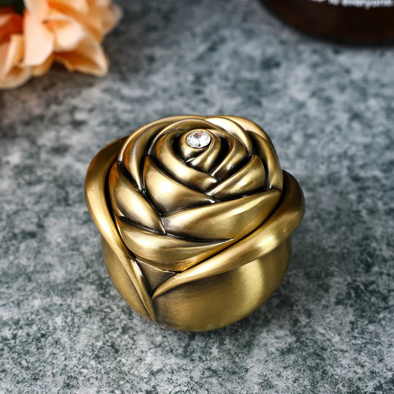 Metal Rose Urn for Pet Memorial Zinc Alloy Cremation Penable Ashes Holder Small Animals Mouse Rabbits Fish Funeral Casket 241225