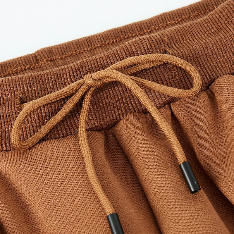 Sweatpants Side Zipper Pockets Men Joggers Track Pants Elastic Waist Sport Casual Trousers Baggy Fitness Gym Clothing 241226