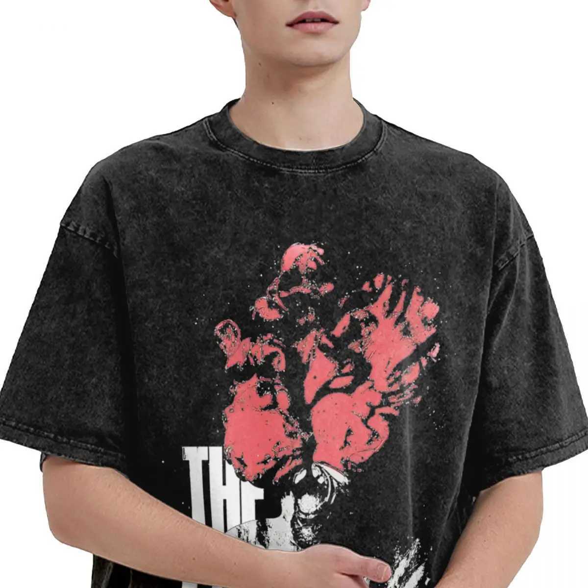The Last Of Us T Shirts Hip Hop Washed Short Slve Harajuku T-Shirts Vintage Men Women Strtwear Printed Tops Ts X241228