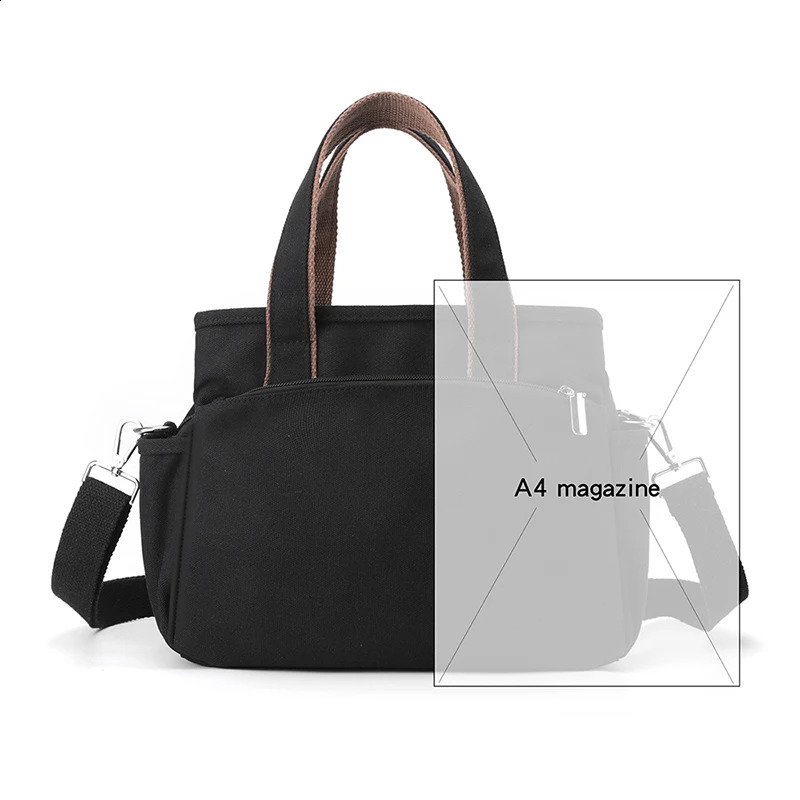 High Capacity Top-Handle Bag For women Shoulder CrossBody Bag Vintage Canvas Ladies Tote Messenger Bag Female Travel Handbag 241228