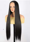 Women's Front Lace Yaki Wig Medium Split Straight Hair 13 4 * 1 Synthetic Headset T Part Lace Kq2 Kq2