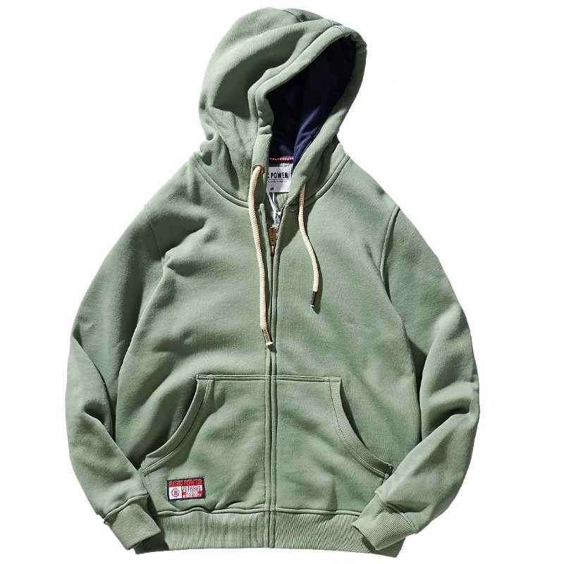 Autumn Winter New Cardigan Hoodies for Mens Fashion Long Sleeved Hooded Thickened Velvet Plus High Weight Casual Sweatshirts X241228