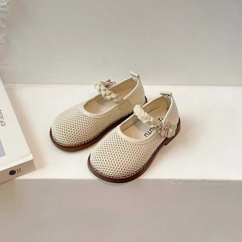 2024 Girls Summer New Small PU Leather Shoes Square Flat Shoes Baby Sizes 22-31 W241228