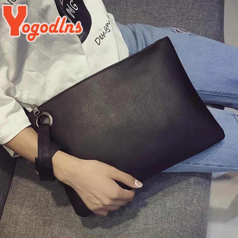 Yogodlns Fashion solid womens clutch bag leather women envelope bag clutch evening bag female Clutches Handbag 241227
