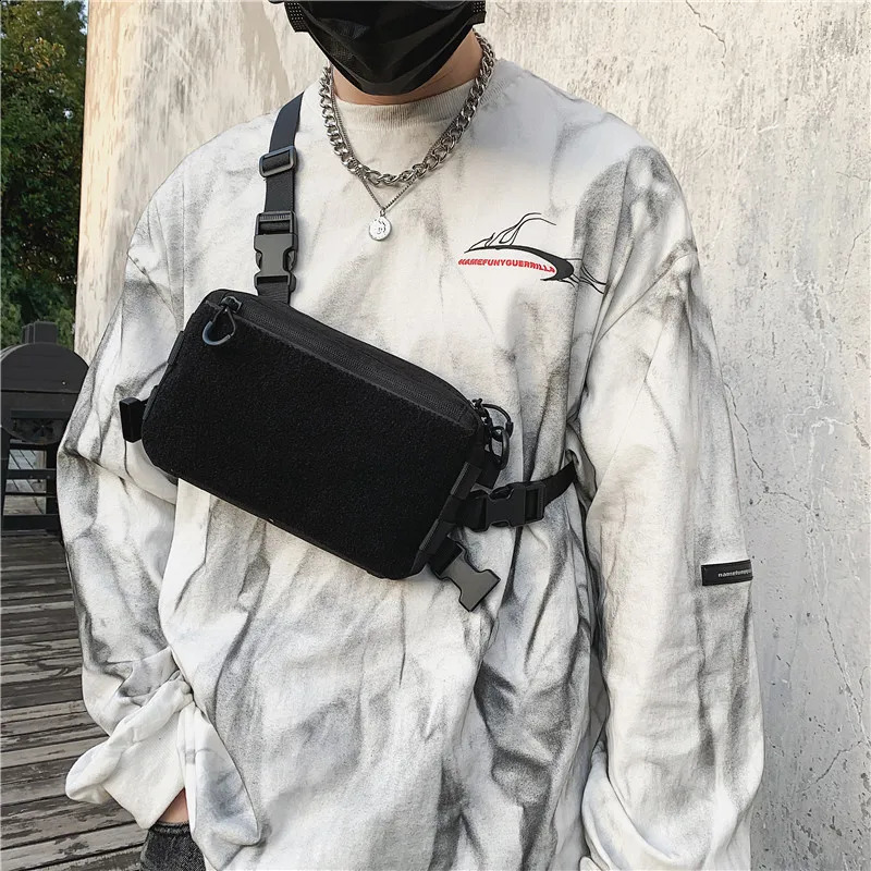 Unisex Tactical Chest Rig Bag Hip Hop Streetwear Bag Functional Waist Pack Adjustable Crossbody Chest Bag outdoors Vest backpack 241228