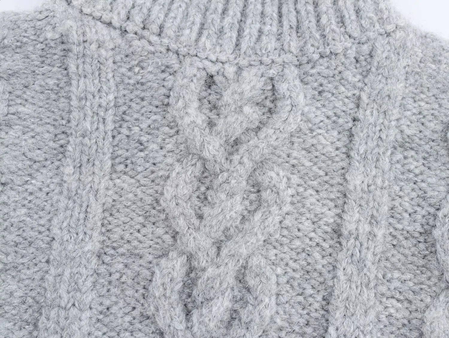 DEEABAE Womens Clothing Sales Ball Decoration Eightstrand Braided Comfortable Longsleeved Standup Collar Knitted Pullovers 241223