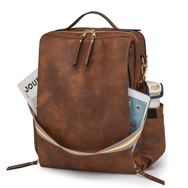 New Business Computer Multi functional Shoulder PU Fashion Women's Bag, Travel Function Backpack