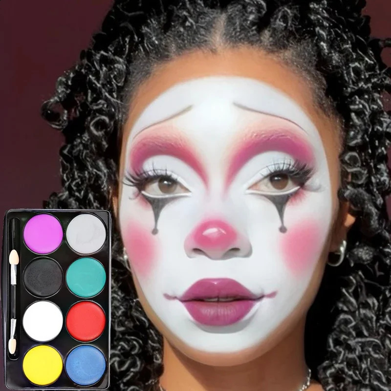 Body Face Painting 8 Color Halloween Makeup Paint Kid Face Paint NonToxic Face Paints Tasteless Safe Oil Paint Halloween Makeup 241224