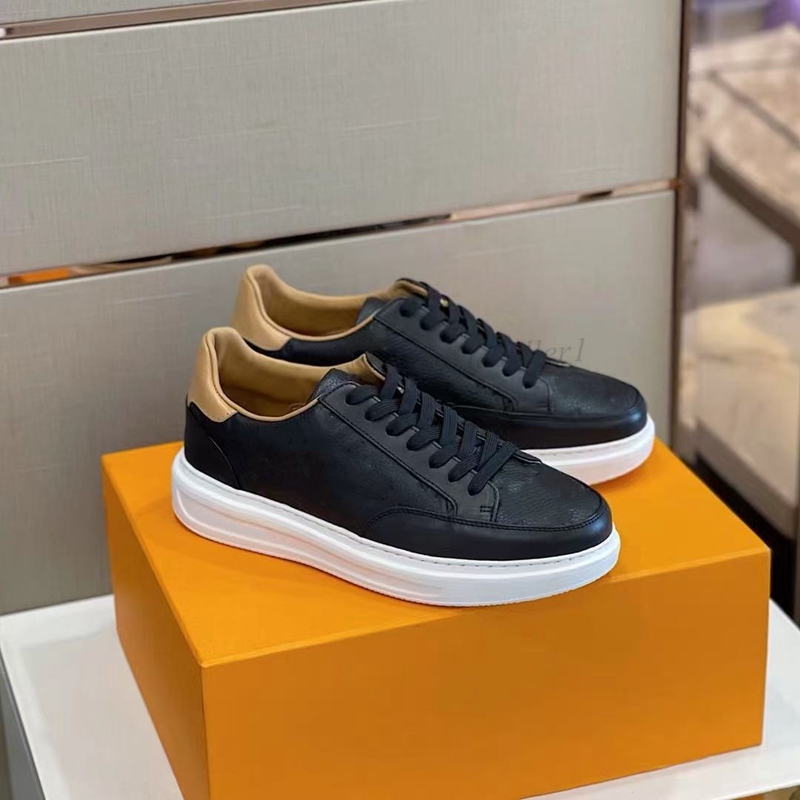 Man Casual Shoes Designer Beverly Hills Leather Trainers Rubber Platform Sneaker Casual Shoes size 38-46