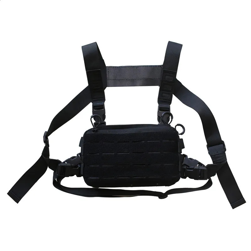 Unisex Tactical Chest Rig Bag Hip Hop Streetwear Bag Functional Waist Pack Adjustable Crossbody Chest Bag outdoors Vest backpack 241228