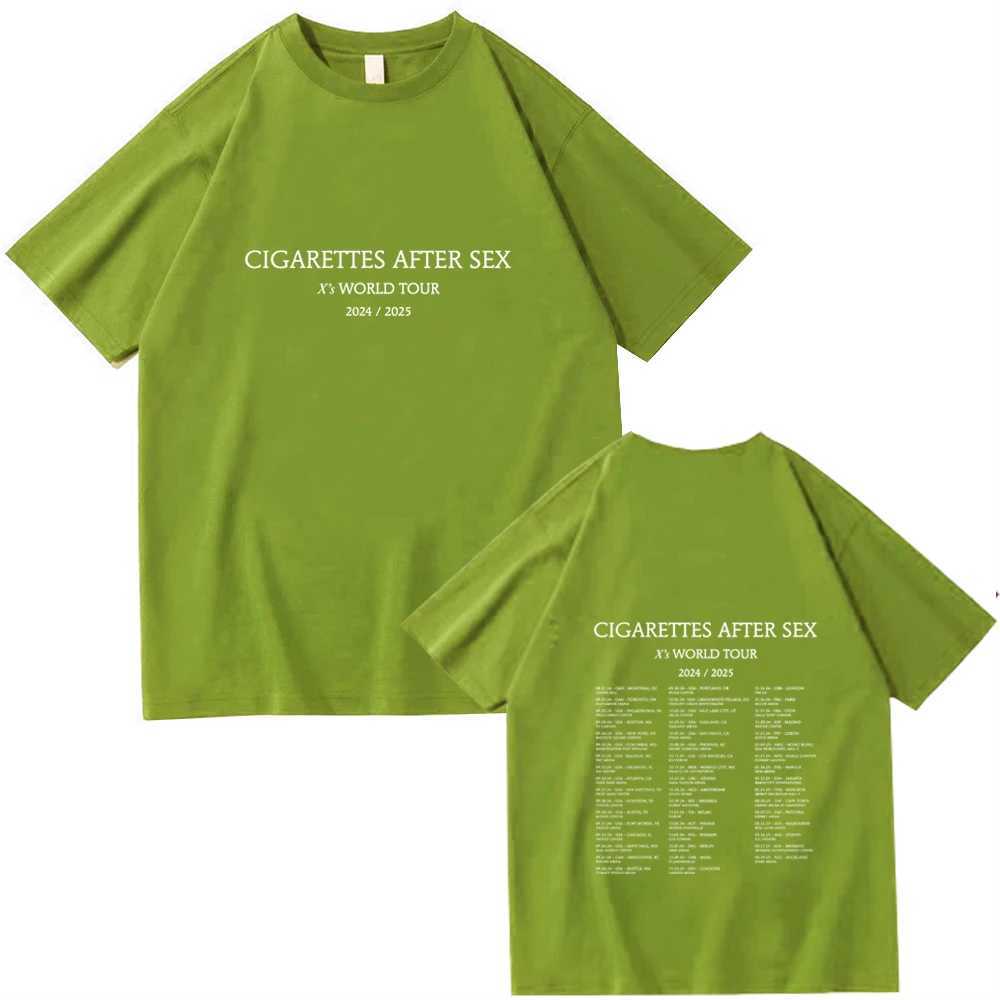Cigarettes After Sex Xs World Tour 2024 Unisex Summer O-neck Oversized T-shirt Music Fans Gift T-shirt Casual Regular Printing X241228