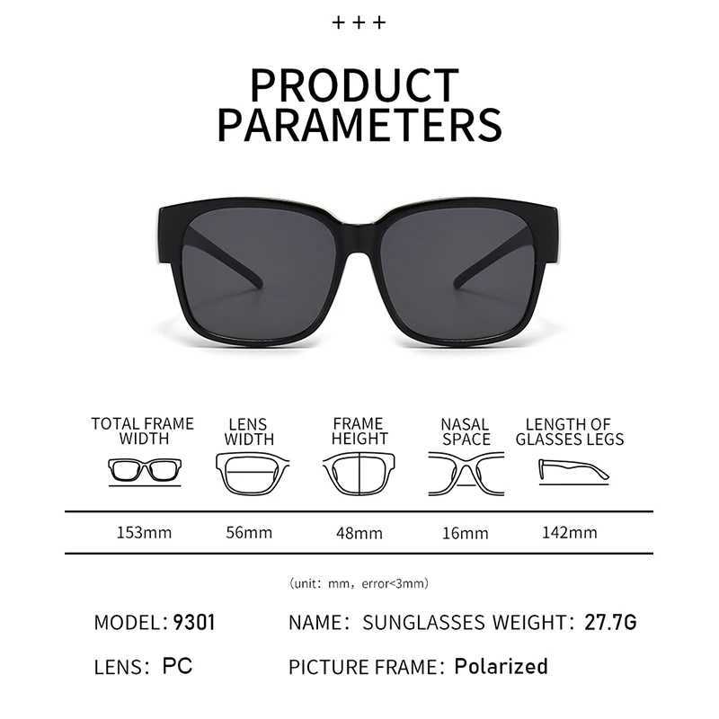 Men Women Polarized Sunglasses Wear Over Myopia Prescription Glasses Vintage Outdoor Travel Night Vision Driving Goggles W250315