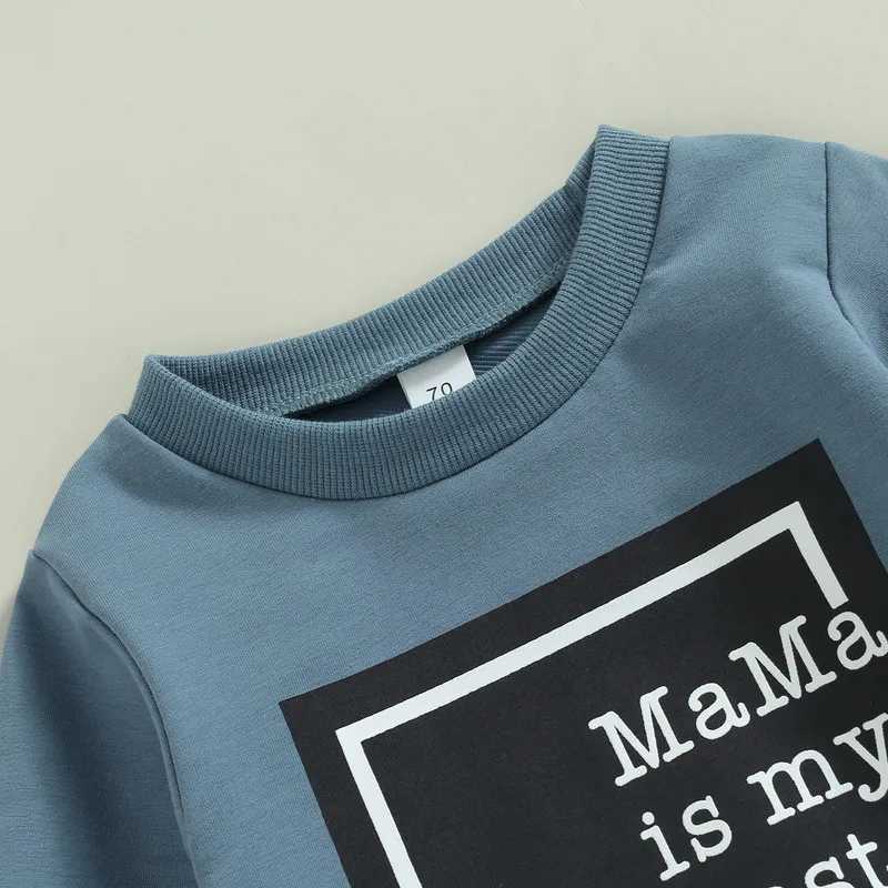 Newborn Baby Boy Pant Sets 2Pcs Outfits Autumn Clothes Long Sleeve Letter Pullover Tops and Pocket Pants Baby Items Clothing X2412281