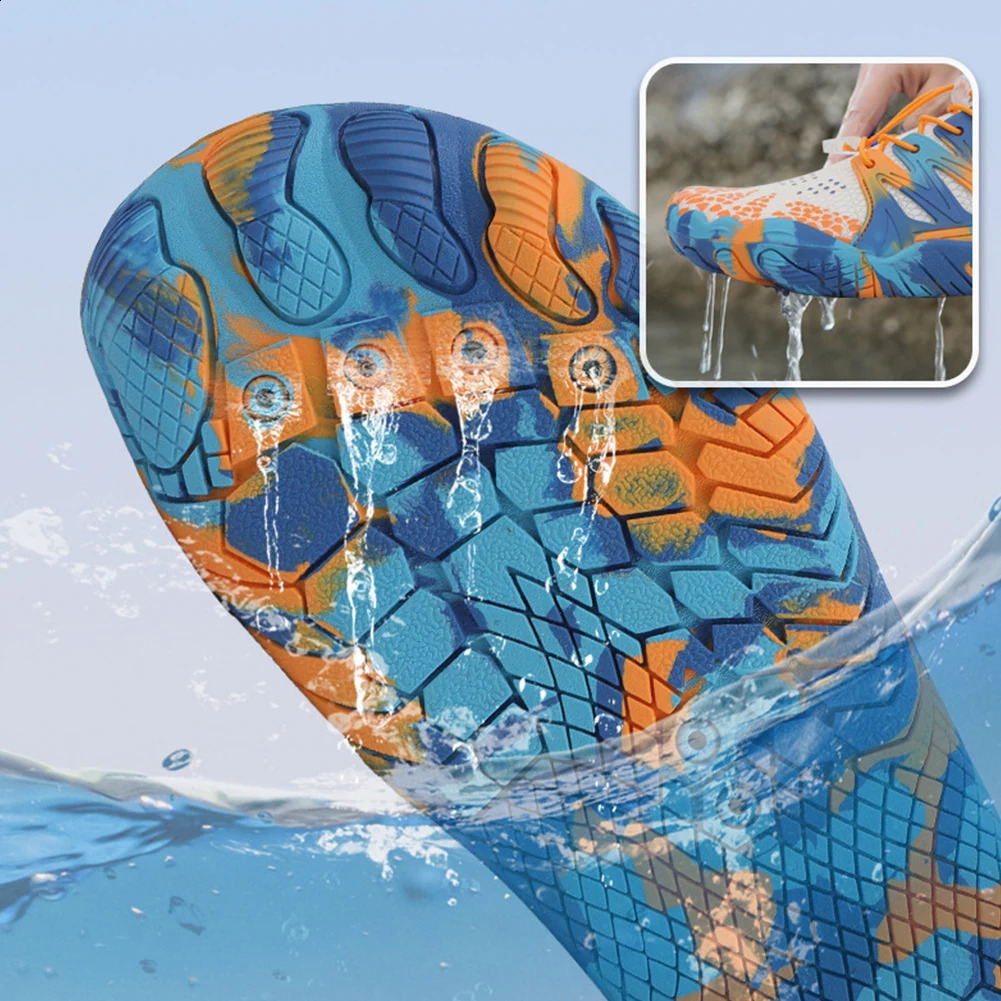 1Pair Swimming Water Shoes Women Men Barefoot Quick-Dry Outdoor Beach Sandals Aqua Shoes Sport Yoga Shoes Nonslip Diving Sneaker 241228