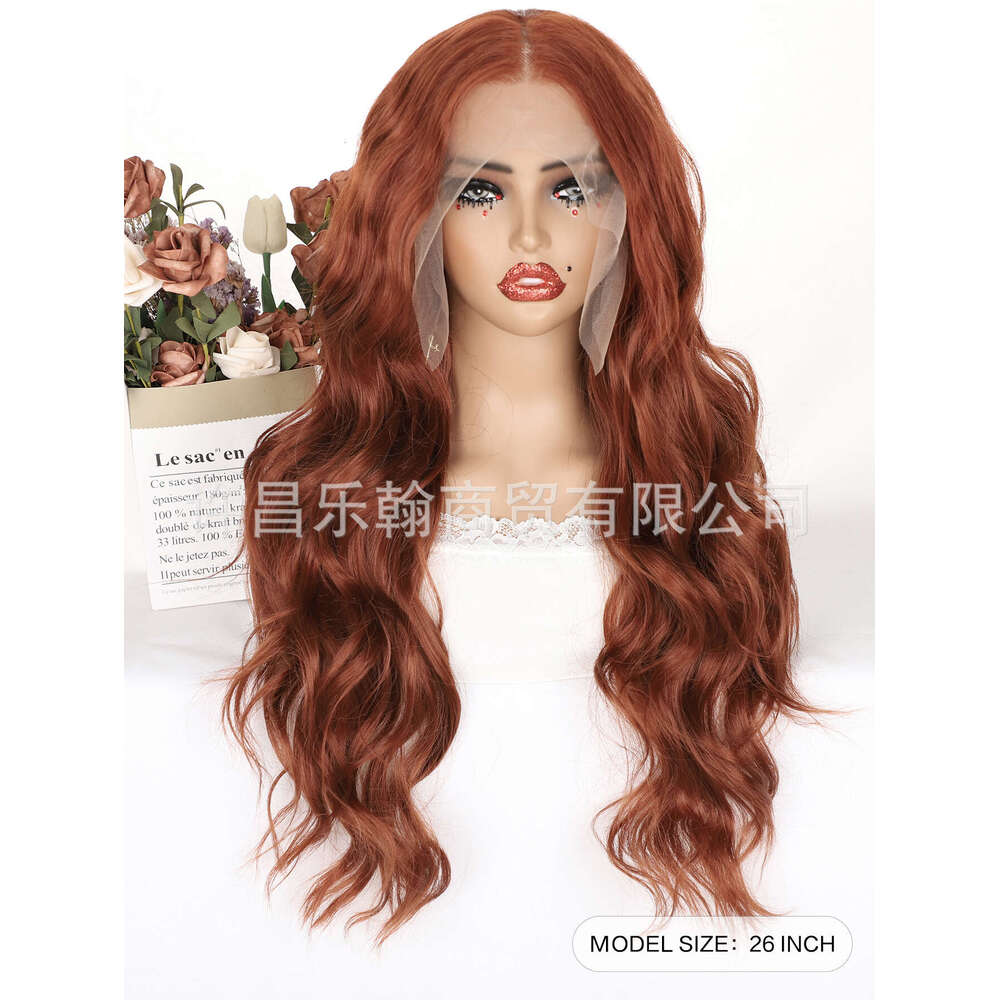 13 * 6 Full Hand Woven Front Lace Wig Headband, High-Temperature Silk And Synthetic Fiber, Big Waves, Bodywavywigs Kq2 Kq2