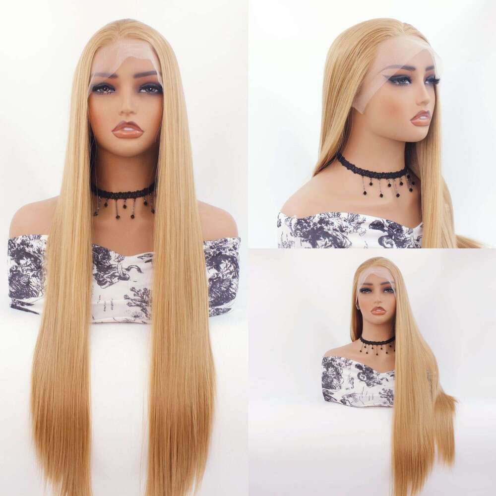 13 * 4 Wine Red Front Synthetic Hair Pre Pulled Lace Forehead Wig Strap Baby Kq2 Kq2