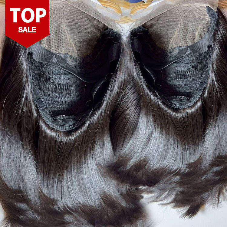 Non Adhesive 13X4/4X4 Front Lace Straight Strip Real Hair Wig Wear And Go Bob Wigs Kq2 Kq2