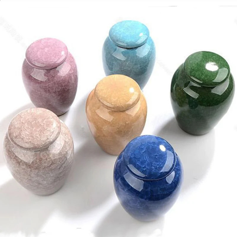 Small Pet Urn Bird Dog Pet Urns Cremation Pet Caskets Funeral Vase Cat Cremation Ash For Human Ashes Made Ceramics Hand Painted 241225
