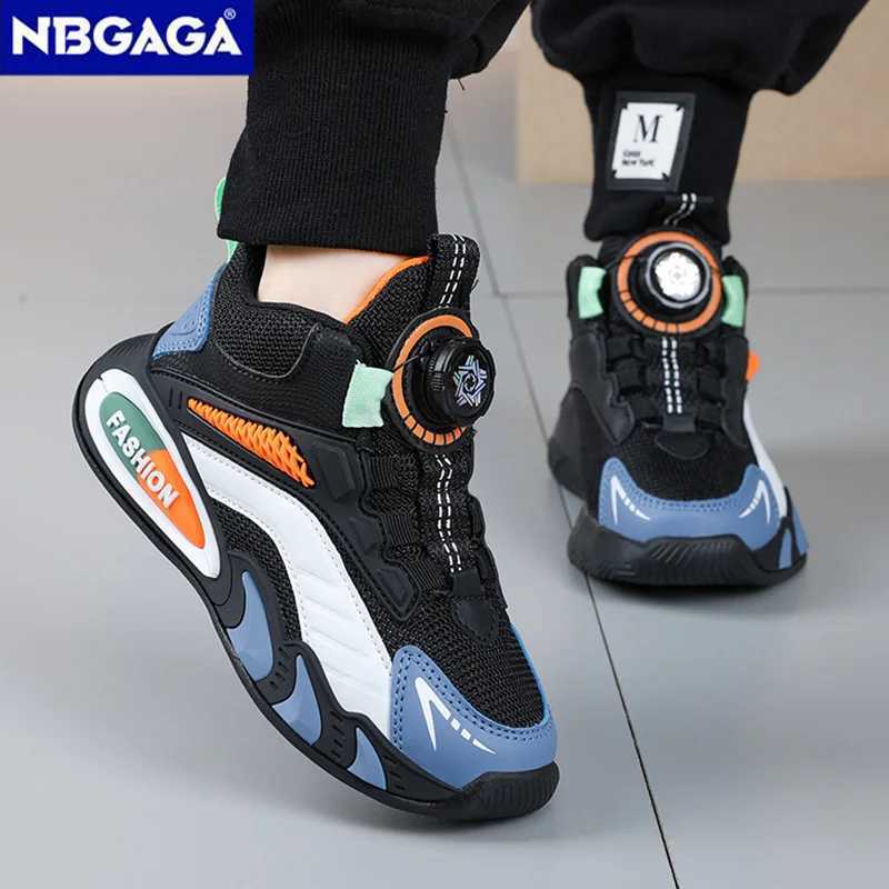 Black boys basketball shoes outdoor casual childrens coach sports tennis shoes anti slip childrens running shoes W241228