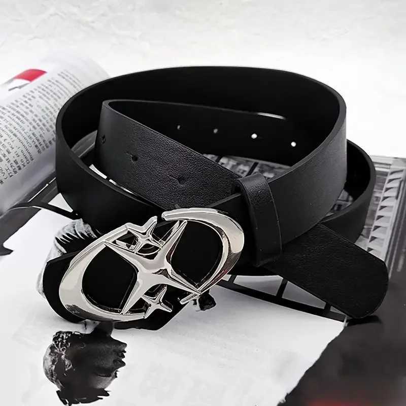 Stylish Oval Cross Metal Buckle Belt - Durable Simple and Universally Compatible - Unisex Gift Idea for Men and Women W241228