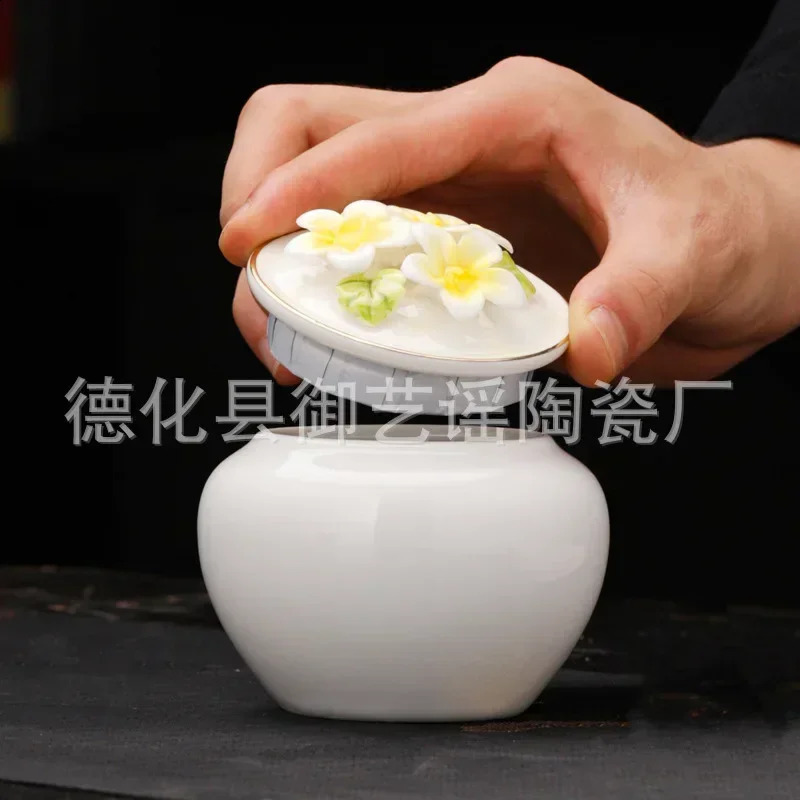 Handmade Floral Pet Urn Dog Cats Birds Small Animals Gentle Creative Sealed Spark Storage Jar Memorial Supplies 241225