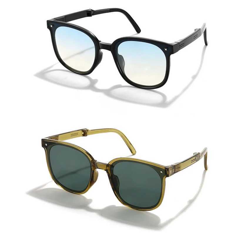 Fashion Sunglasses Classic Retro Square Glasses Women Foldable Travel Small Rectangle Sun Glasses Female Eyewear Anti-GlareXJ241228