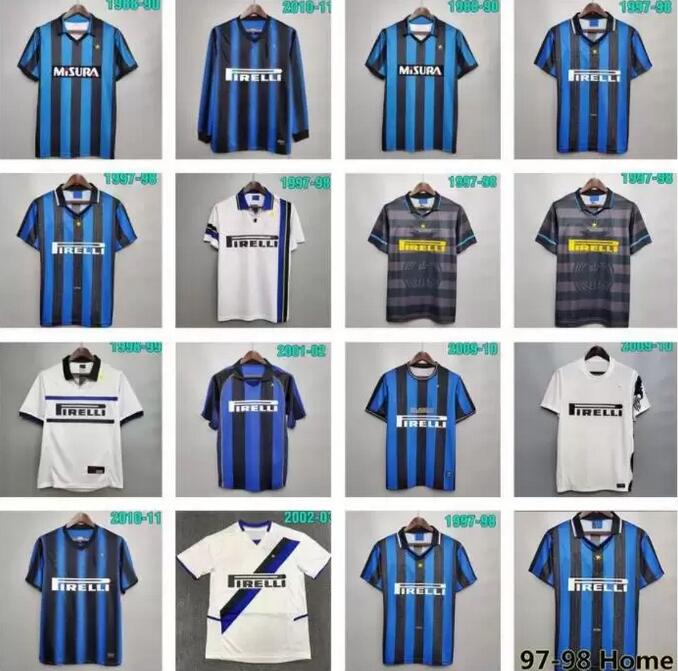 ADRIANO MILITO SNEIJDER ZANETTI Inters Milan Retro Soccer jersey Eto'o Football 97 98 99 01 02 03 Djorkaeff Baggio 10 11 07 08 09 BATISTUTA RONALDO R.CARLOS finals 2009