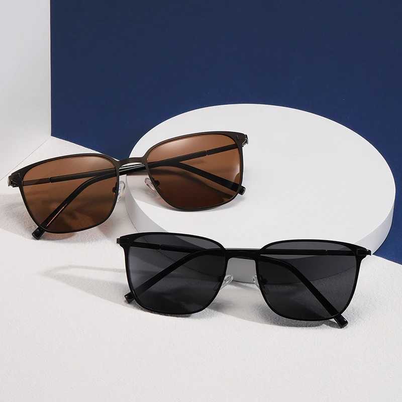 CRIXS Ultrght Polarized Sunglasses For Men Anti Glare Driving Sun Glasses Women Vintage Metal Square Trend Shades Eyewear W241228