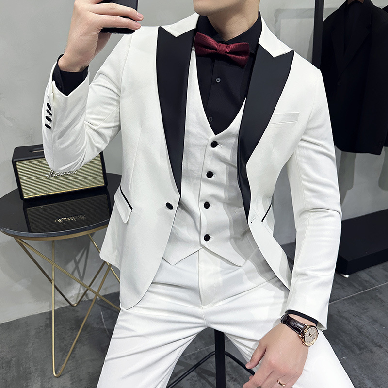 M1227Men's three-piece suit business formal casual blazer