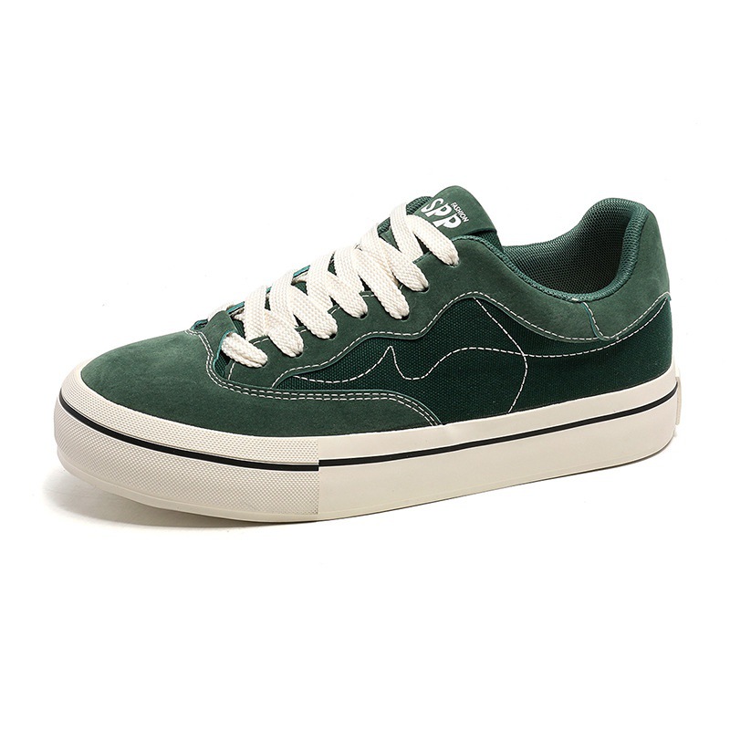 Men Casual Shoes Thick Sole Simple Fashion Versatile Designer Shoes Korean Version Skateboard Shoes Triple Black Brown Green Free shipping