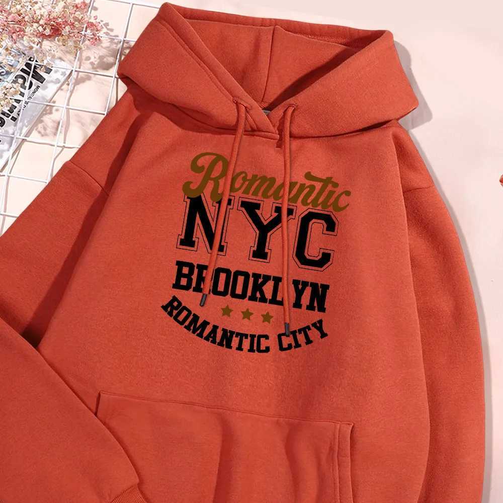 New York City Brooklyn Letter Hoodie Men Oversize Fleece Hoodies Autumn Streetwear Sweatshirt Soft Comfort Hoody Mens Clothing X241228