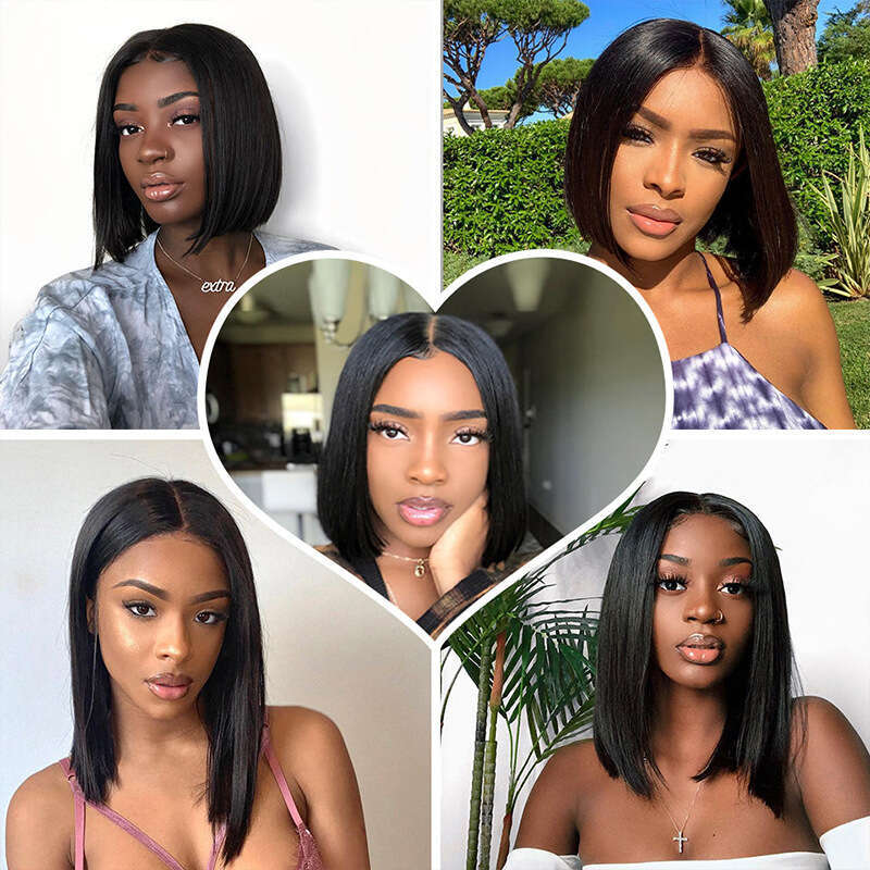 Wig, Person Hair Cover, Bob Short Real Hair, 13 * 4, Lace Front Wig Kq2 Kq2